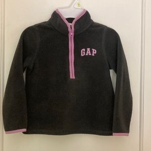Girls fleece zip front pullover